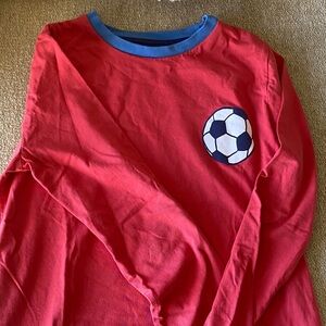 Boden Red Long Sleeve Soccer Tee